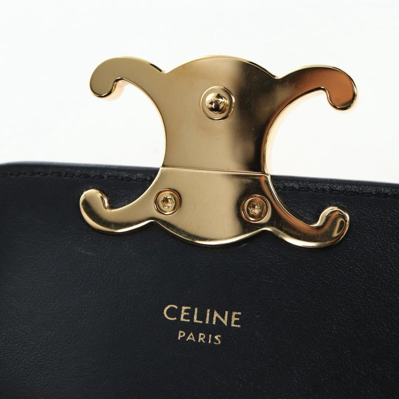 Celine Triomphe Smooth Calfskin Black Leather Bag