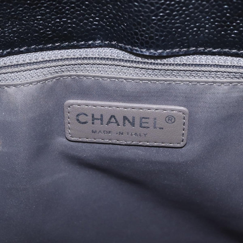 Chanel Grand Shopping Quilted Caviar Black Leather Bag