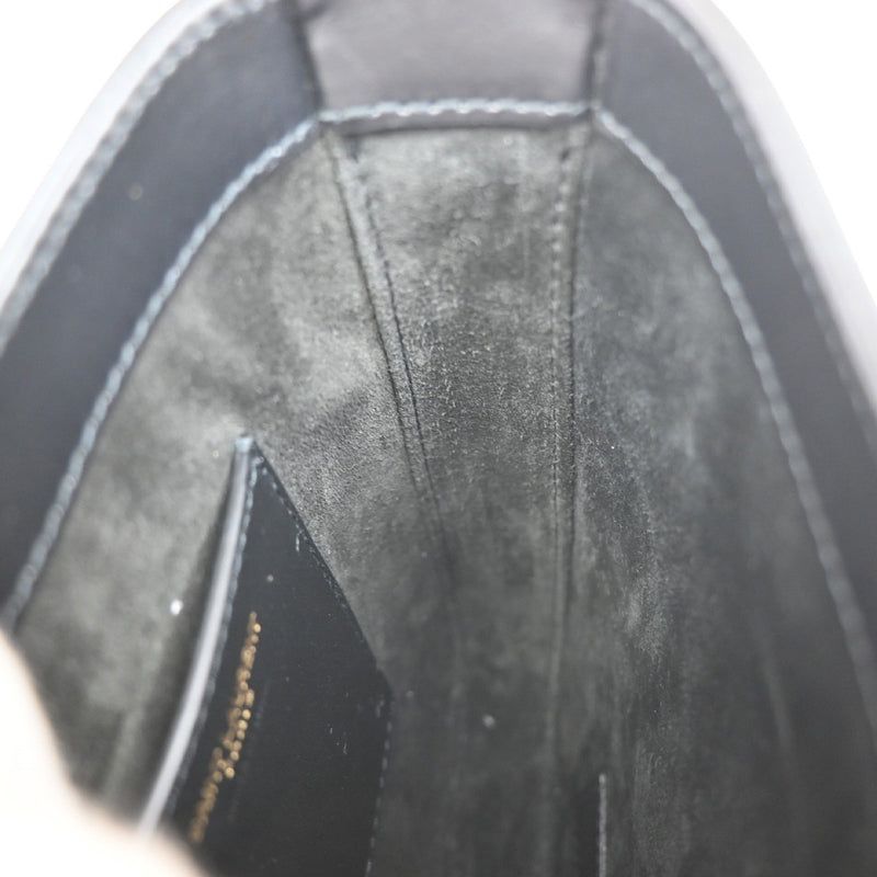 Saint Laurent Le 5 A 7 Vertical Leather Black Bag