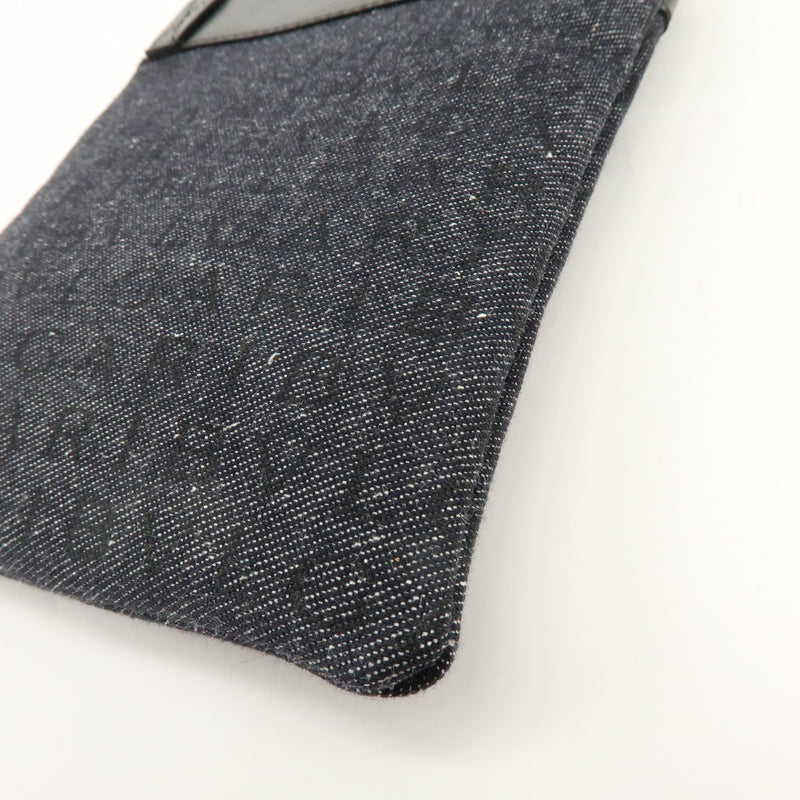 Bvlgari Logomania Canvas With Leather Black Denim_jeans Bag