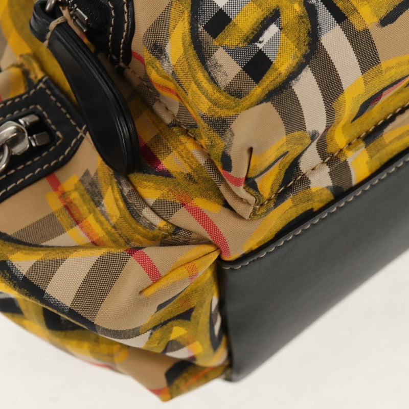 Burberry Graffiti Rucksack Vintage Check Canvas Beige Bag