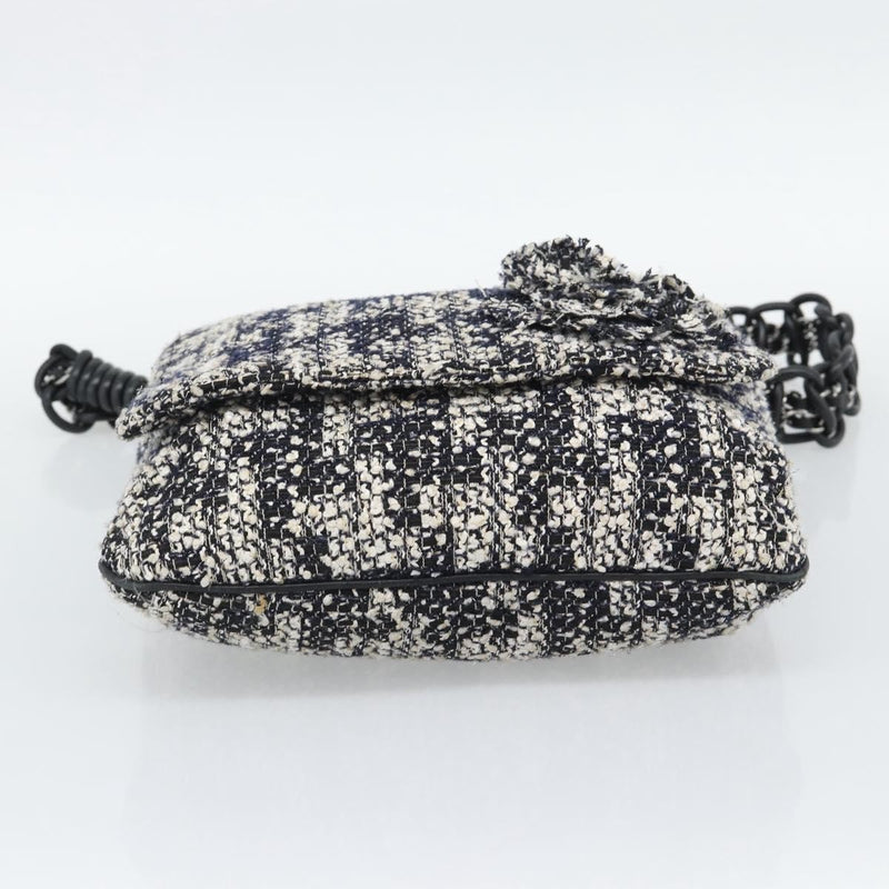 Chanel Camellia Messenger Tweed Black