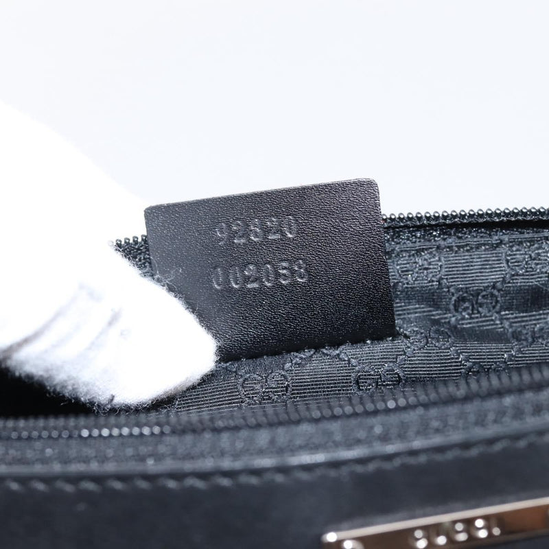 Gucci Web Sherry Line Accessory Pouch Denim & Leather Black Canvas