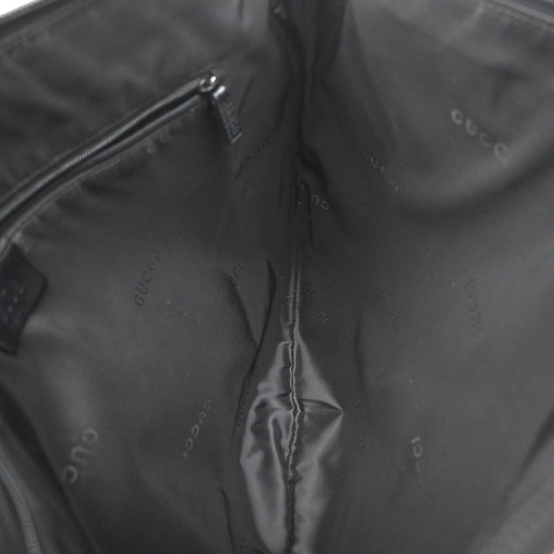 Gucci Vintage Web Half Moon Leather Black Bag