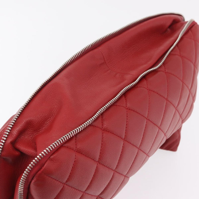Chanel Timeless Cc Expandable Quilted Caviar Red Leather Bag