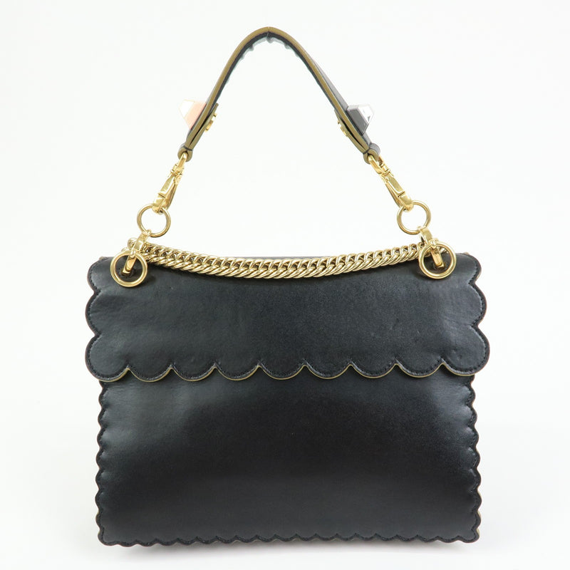 Fendi Kan I Leather Black Bag