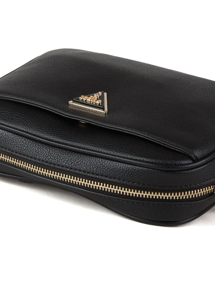 Guess Meridian Ii Crossbody Bag — Black Polyurethane