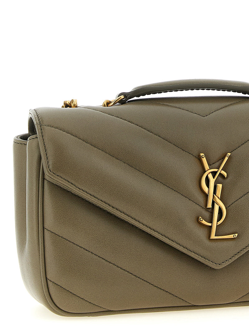 Saint Laurent Loulou Shoulder Bag — Moss Green Lambskin Leather