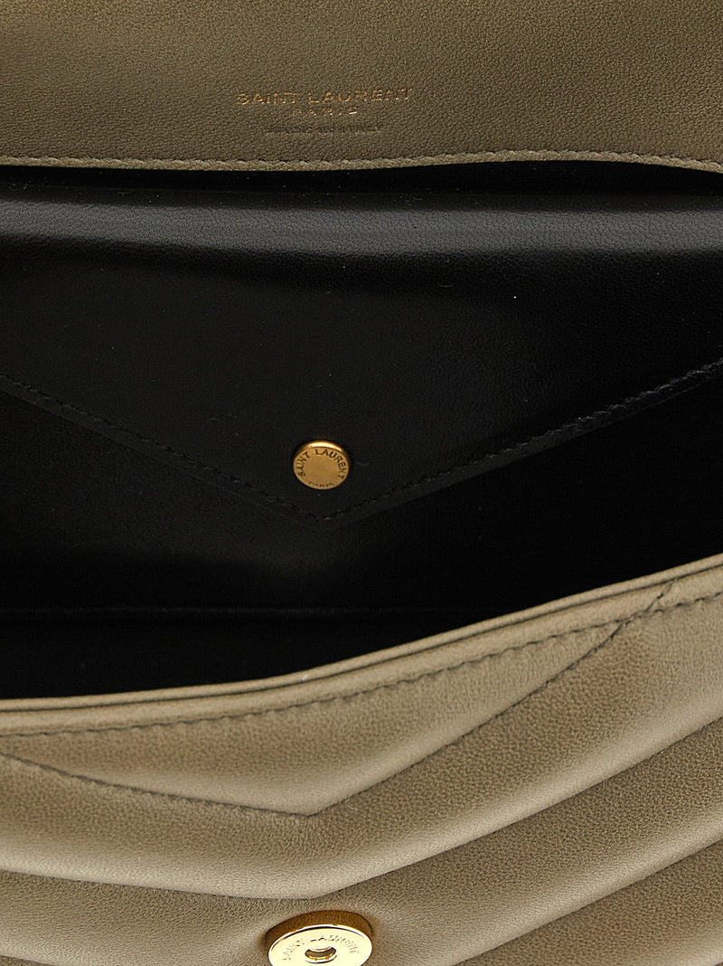 Saint Laurent Loulou Shoulder Bag — Moss Green Lambskin Leather
