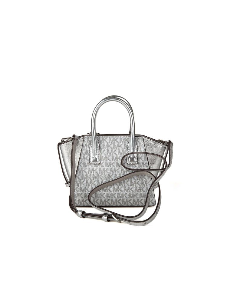 Michael Kors Satchel — Silver 89.coated Canvas