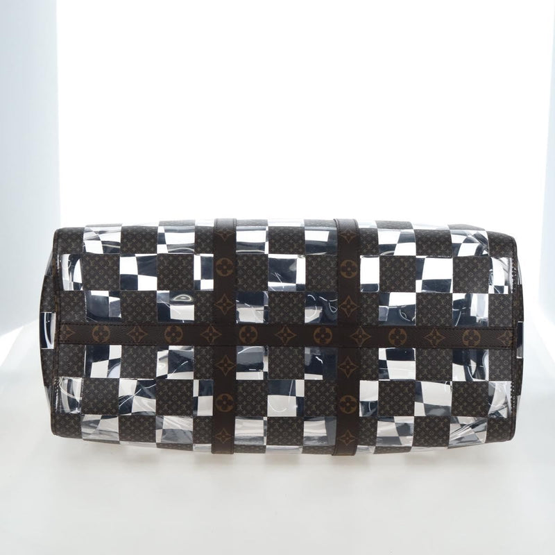 Louis Vuitton Keepall Bandouliere Monogram Chess Coated Canvas And Pvc Brown Bag