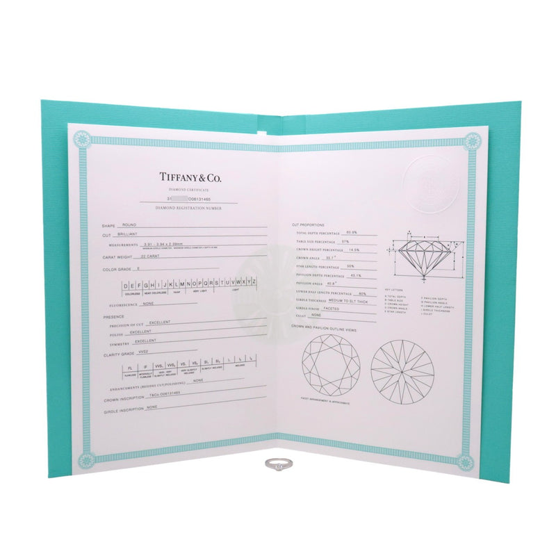Tiffany & Co. Setting Solitaire Platinum With Rbc Diamond Silver Bijoux