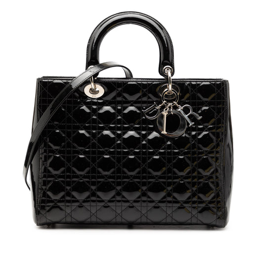 Large Patent Cannage Lady Dior - Image 1