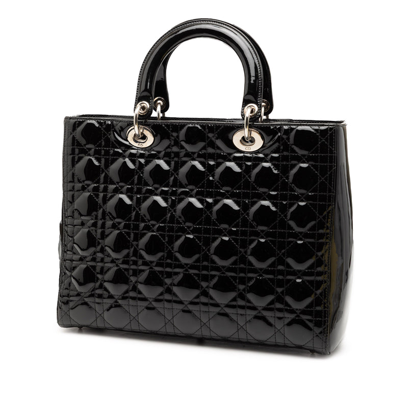 Large Patent Cannage Lady Dior - Image 2