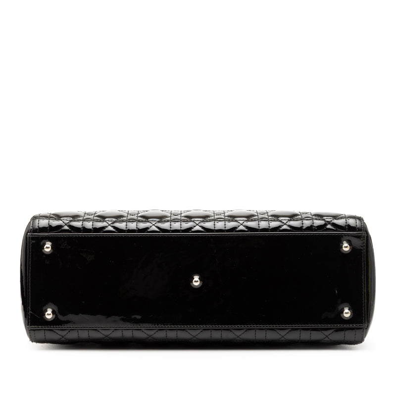 Large Patent Cannage Lady Dior - Image 3