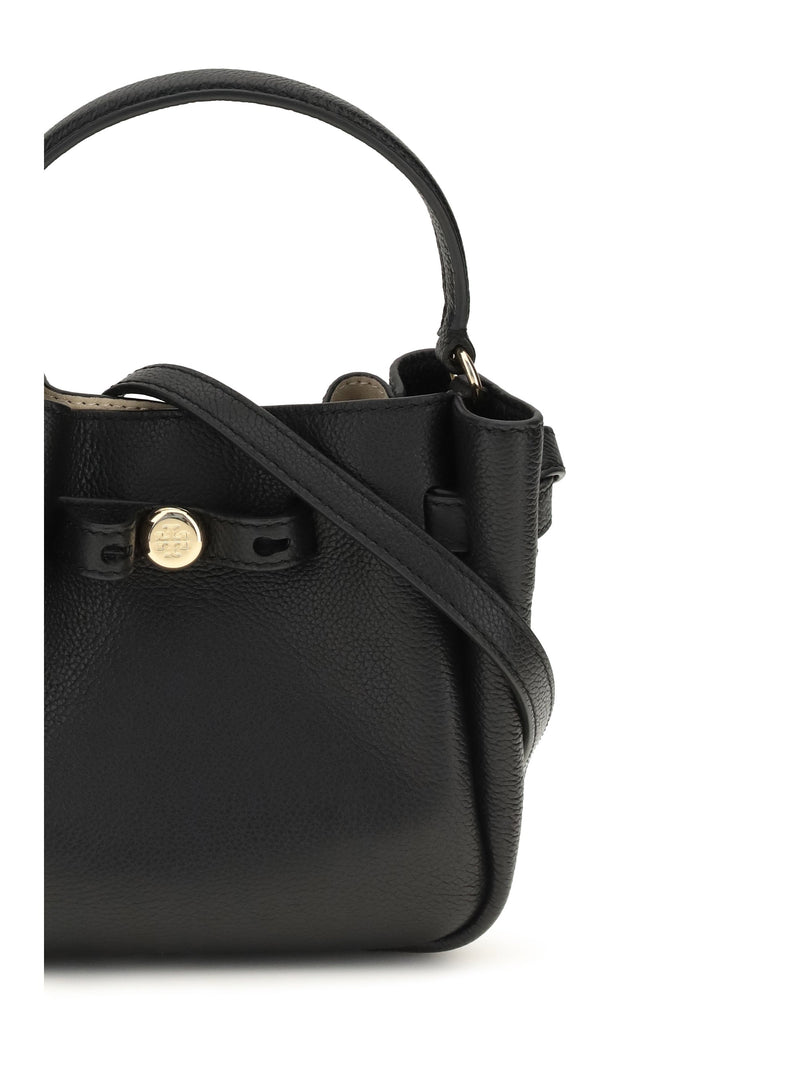 Tory Burch Romy Shoulder Bag — Black Calf Leather