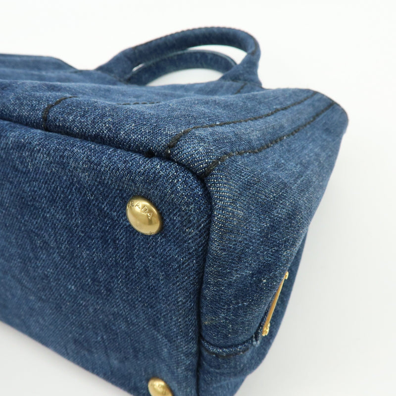 Prada Canapa Convertible Denim Blue Denim_jeans Bag