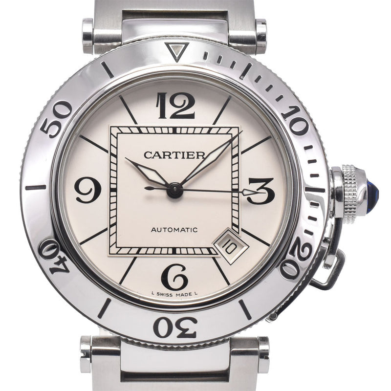 Cartier Pasha Seatimer Quartz Stainless Steel And Rubber Watches