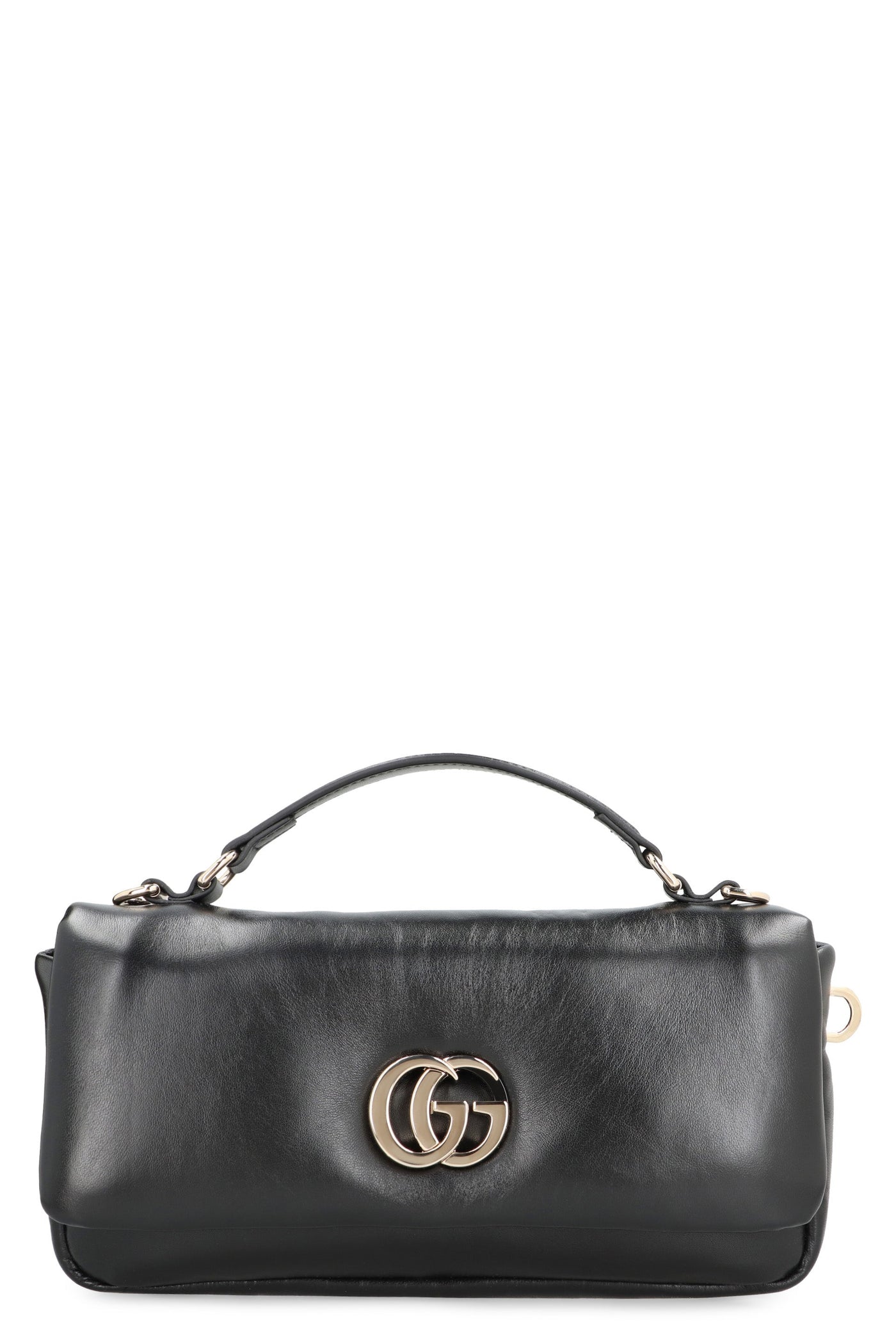 Gucci Gg Shoulder Bag — Black Lamb Leather