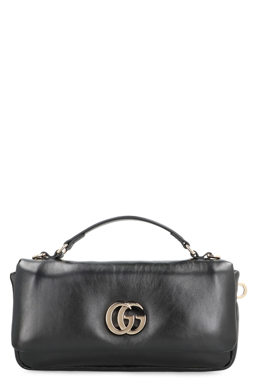 Gucci Gg Shoulder Bag — Black Lamb Leather