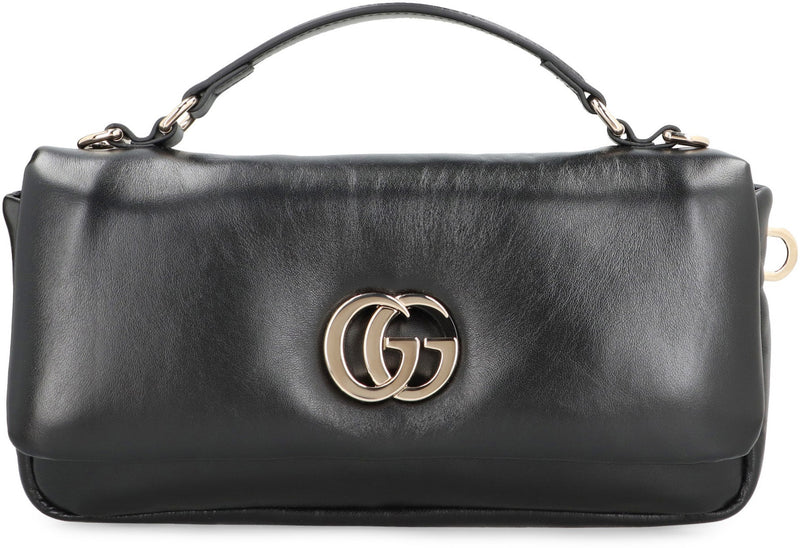 Gucci Gg Shoulder Bag — Black Lamb Leather
