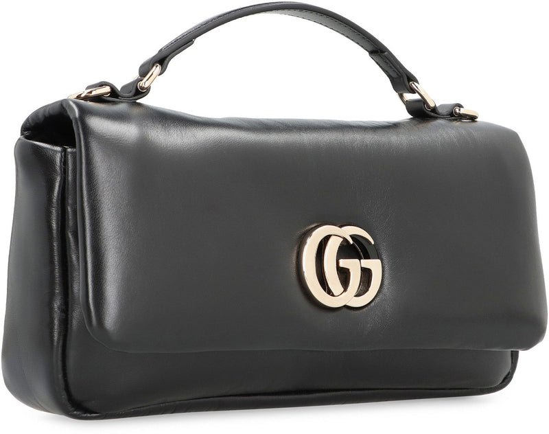 Gucci Gg Shoulder Bag — Black Lamb Leather