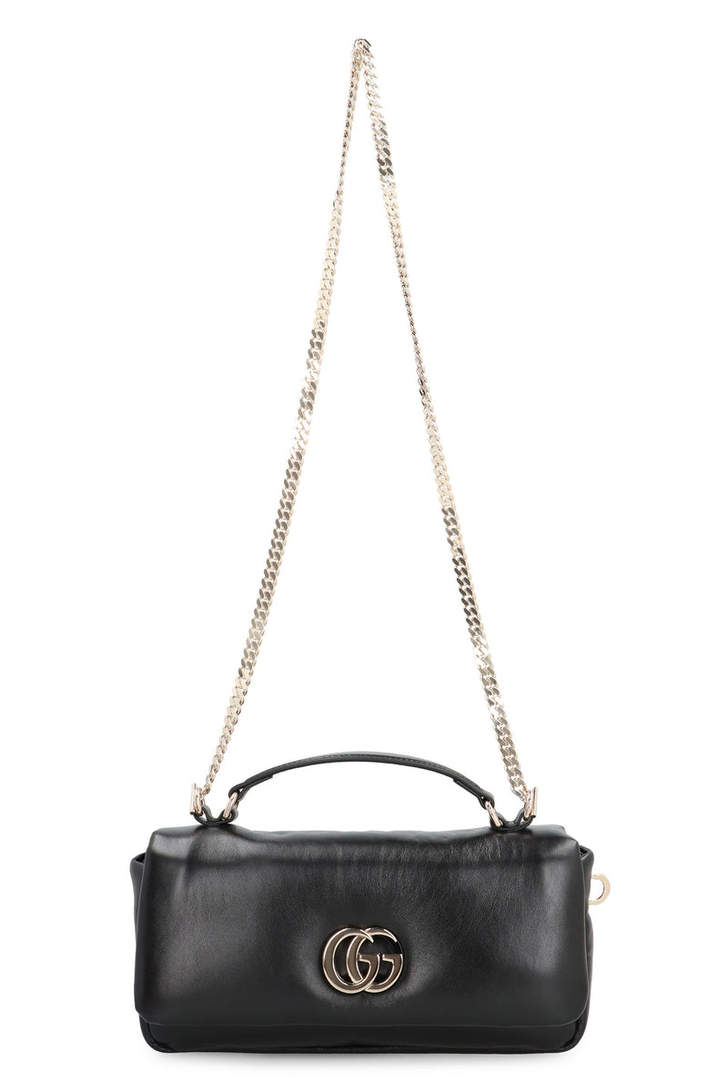 Gucci Gg Shoulder Bag — Black Lamb Leather