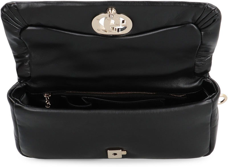 Gucci Gg Shoulder Bag — Black Lamb Leather