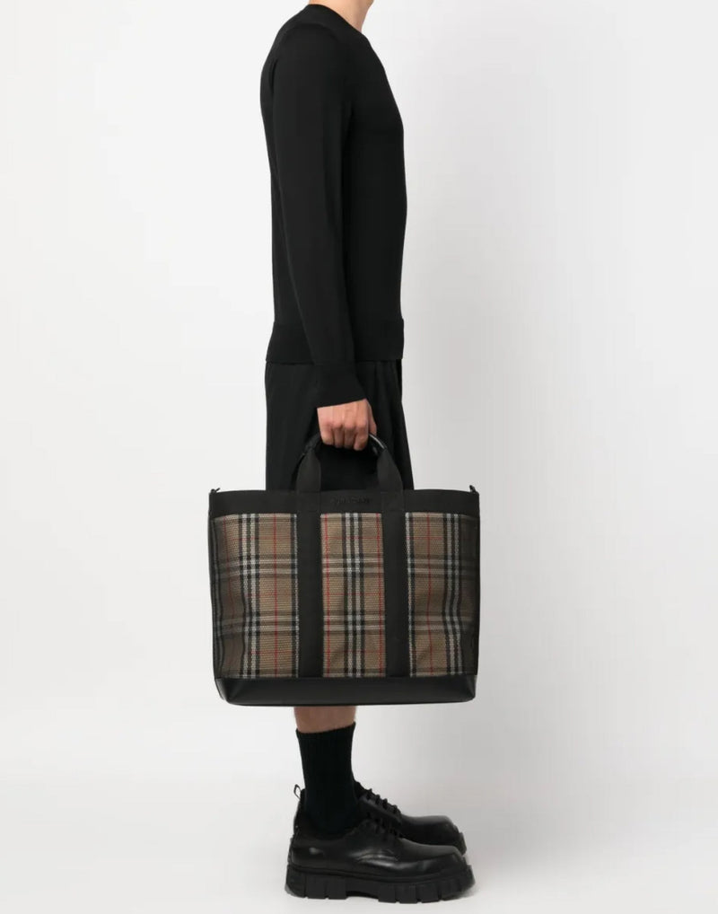 Burberry Tote Bag — Black Textile