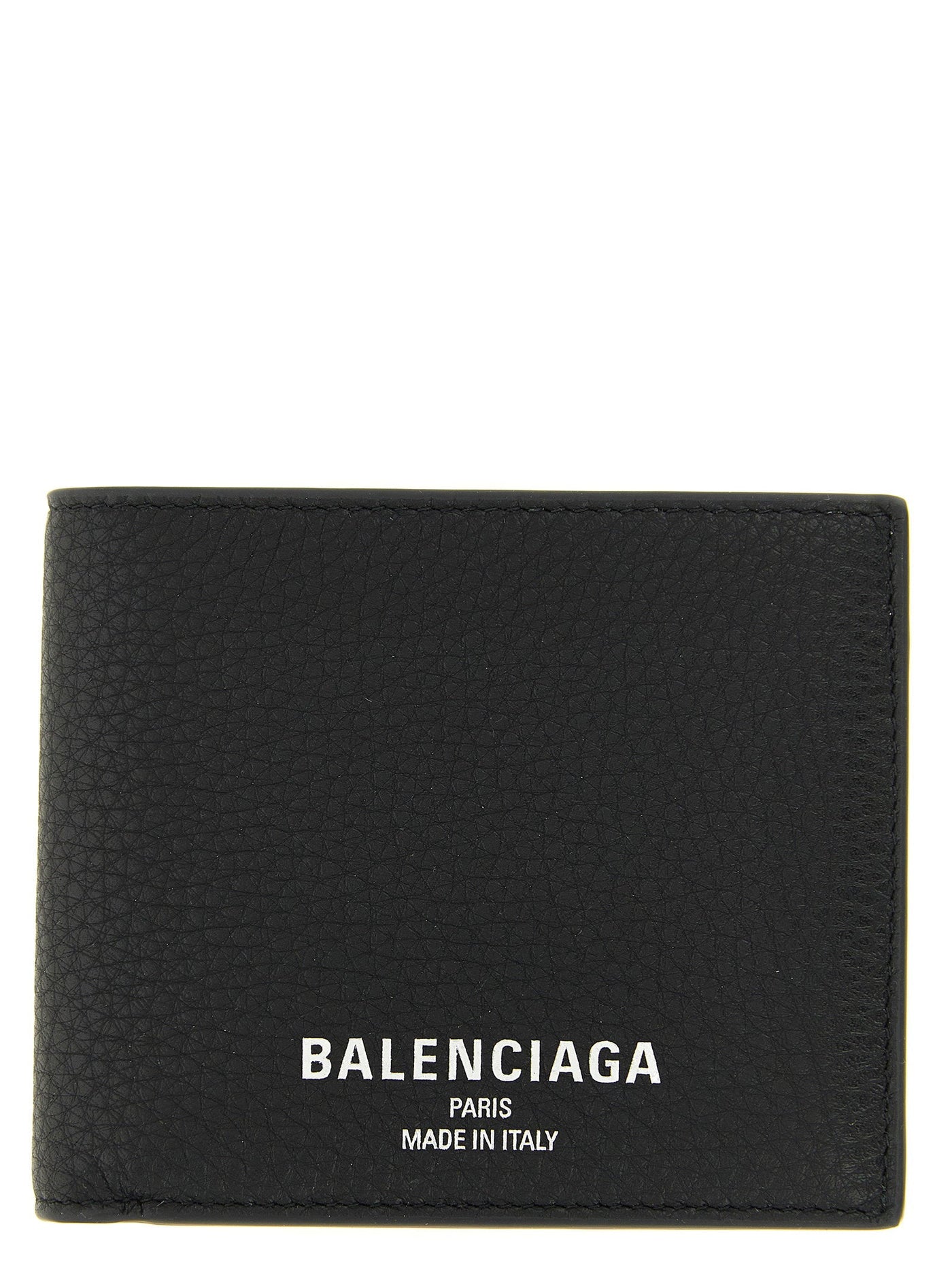 Balenciaga Calf Leather Bifold Wallet — Black