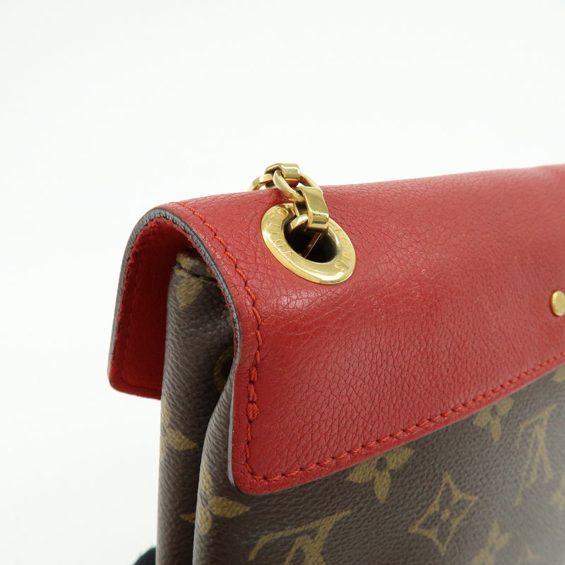 Louis Vuitton Pallas Chain Monogram Canvas And Calfskin Brown Bag
