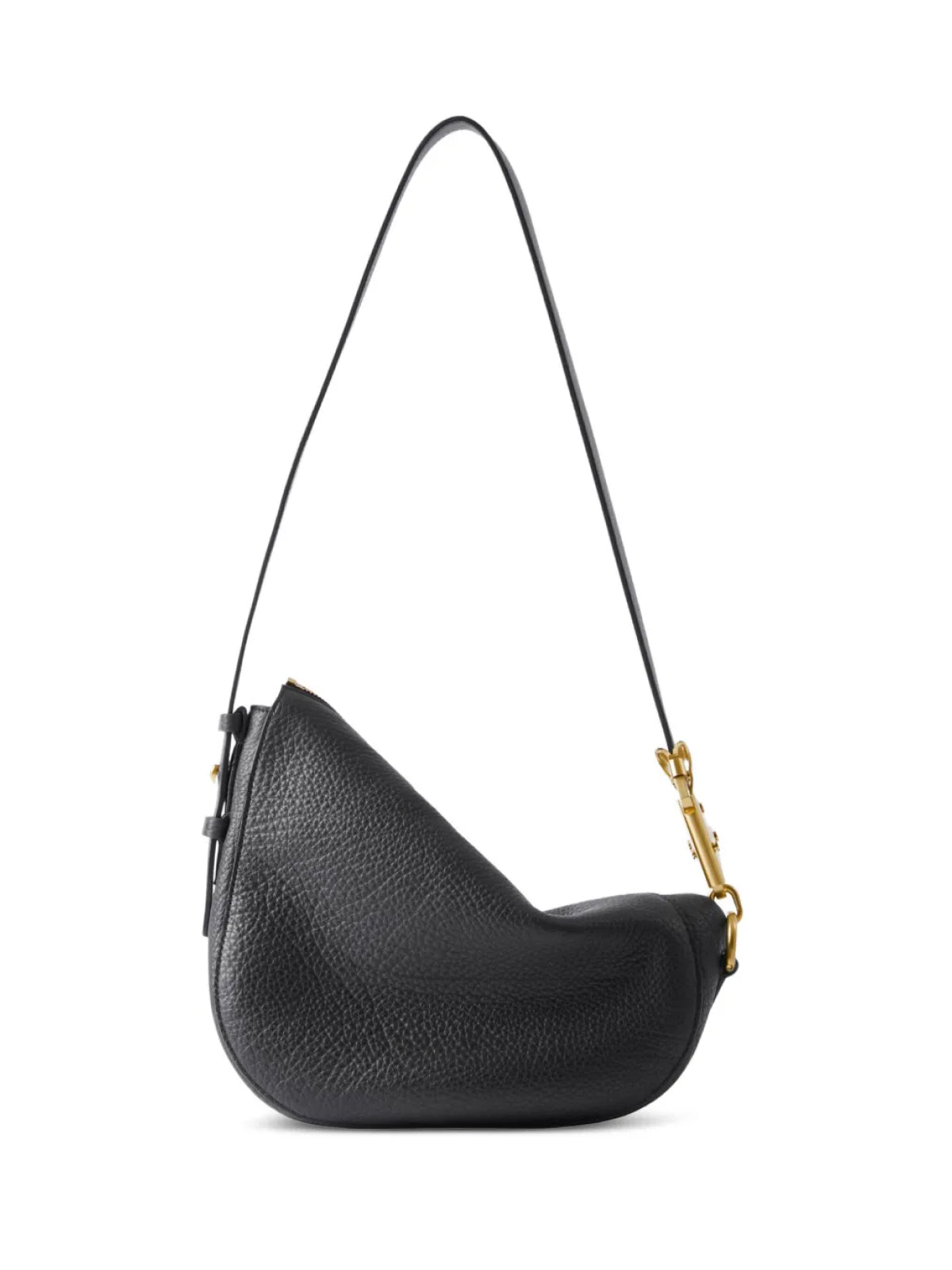 Burberry Knight Shoulder Bag — Black Leather
