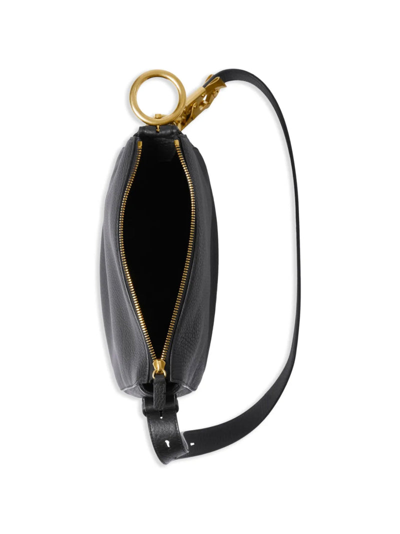 Burberry Knight Shoulder Bag — Black Leather