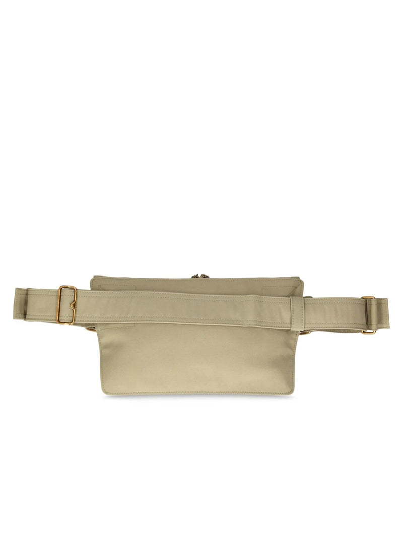 Burberry Trench Gabardine Logo Belt Bag — Green Textile