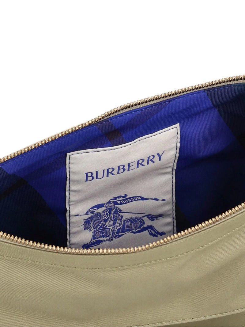 Burberry Trench Gabardine Logo Belt Bag — Green Textile