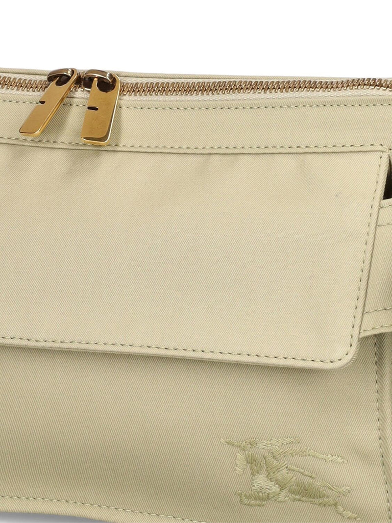 Burberry Trench Gabardine Logo Belt Bag — Green Textile