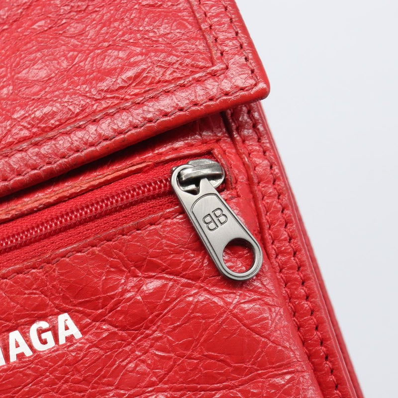 Balenciaga Explorer Leather Red Bag