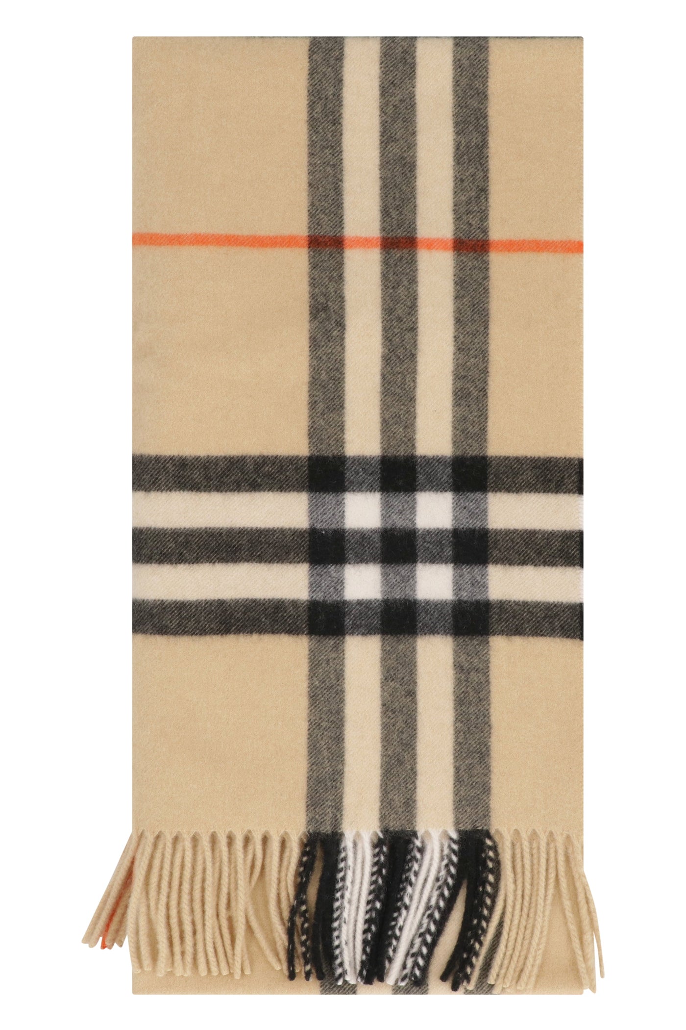 Burberry Checked Cashmere Scarf — Beige Scarfs