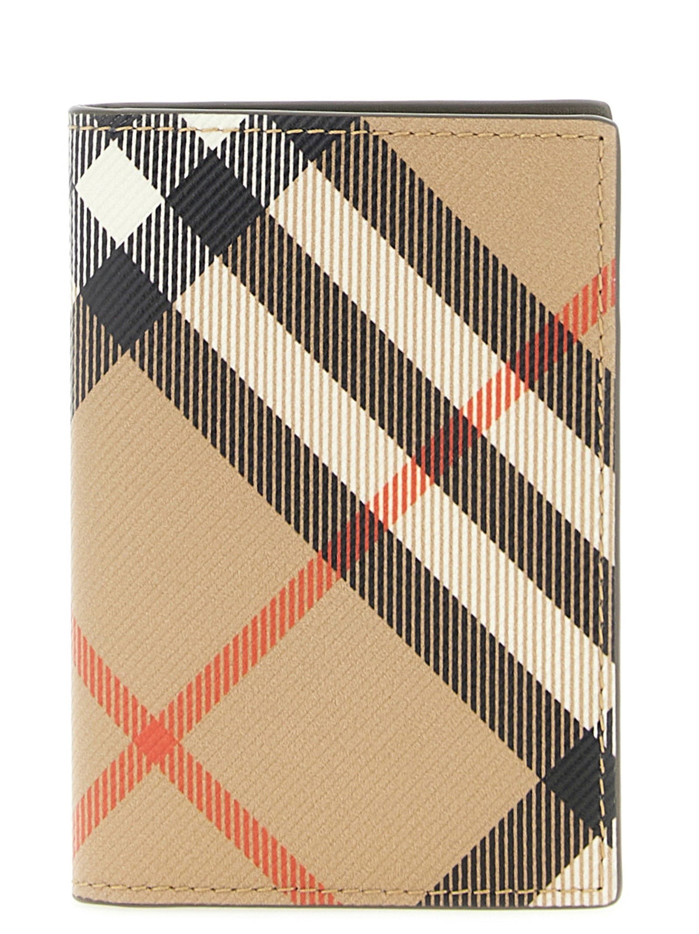Burberry Check Card Case — Beige Canvas Cases