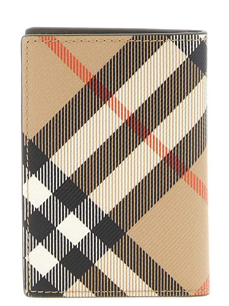 Burberry Check Card Case — Beige Canvas Cases
