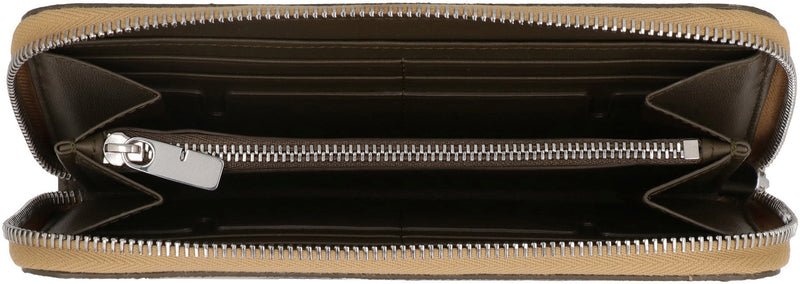 Burberry Check Coated Canvas Wallet — Beige Polyester & Cardholders