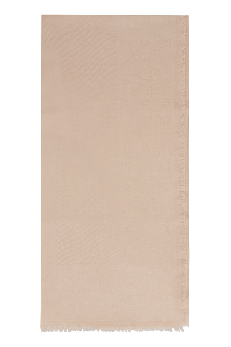 Gucci Silk-Wool Jacquard Shawl — Pink Shawls