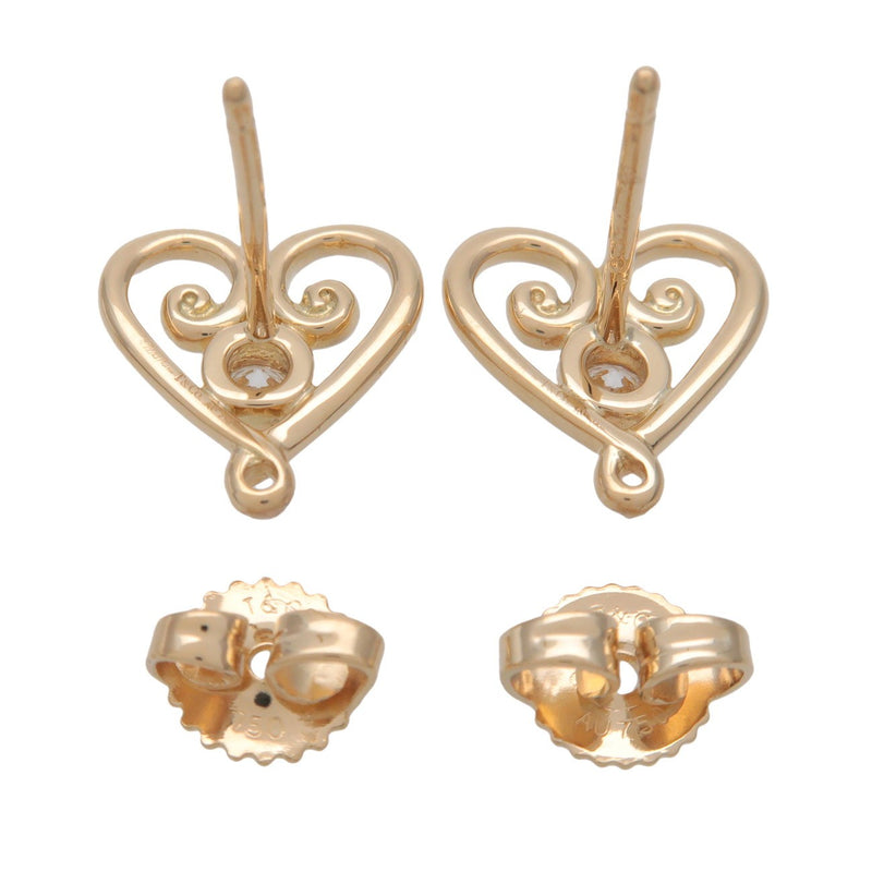 Tiffany & Co. Palomas Venezia Goldoni Heart Stud 18k Yellow Gold And Diamonds Yellow_gold Bijoux