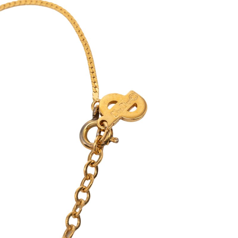 Gold Plated Enamel Logo Round Pendant Necklace - Image 3
