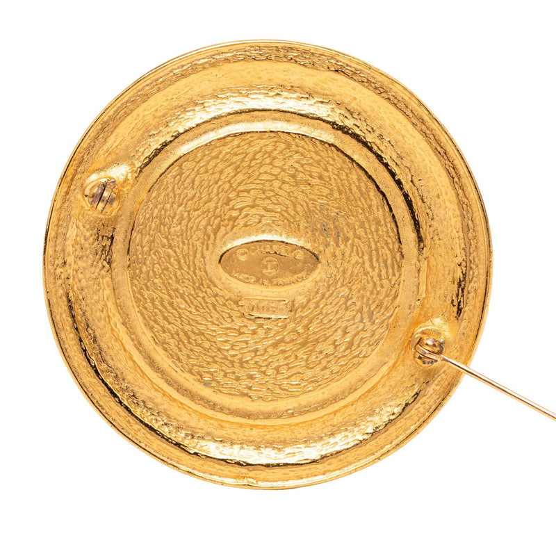 Gold Plated 31 Rue Cambon Round Brooch - Image 3