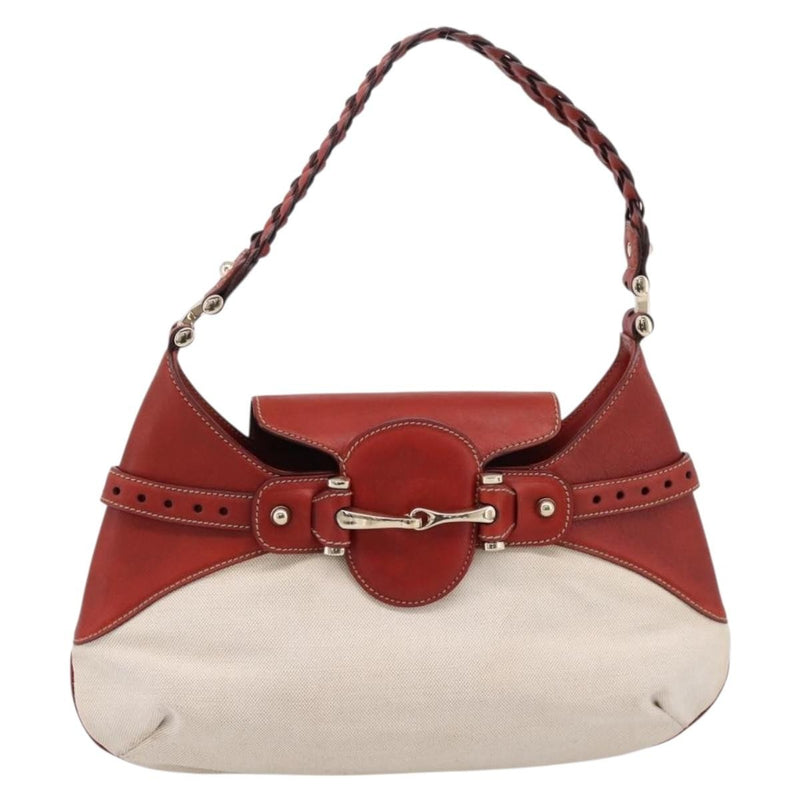 Gucci Horsebit Gg Canvas And Leather Beige Bag
