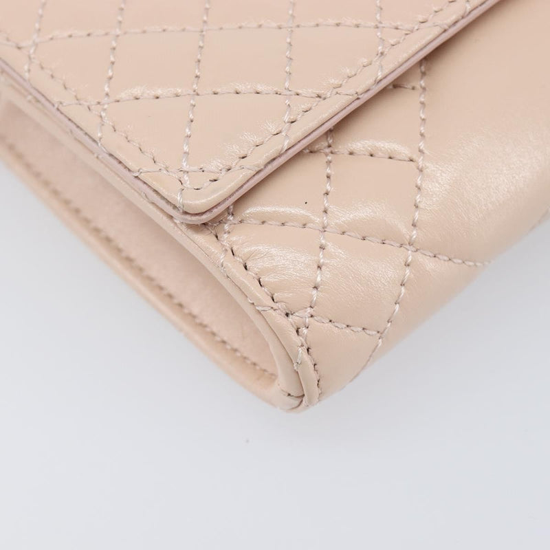 Versace Greca Goddess Convertible Clutch Leather Pink