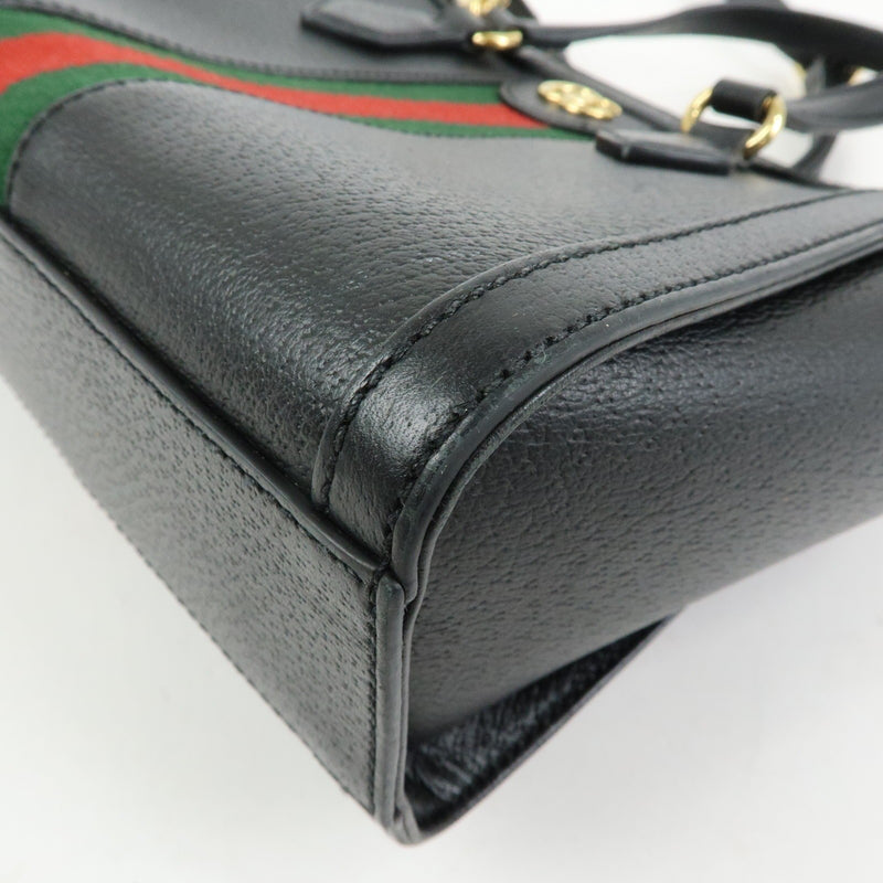 Gucci Ophidia Top Handle Leather Black Bag
