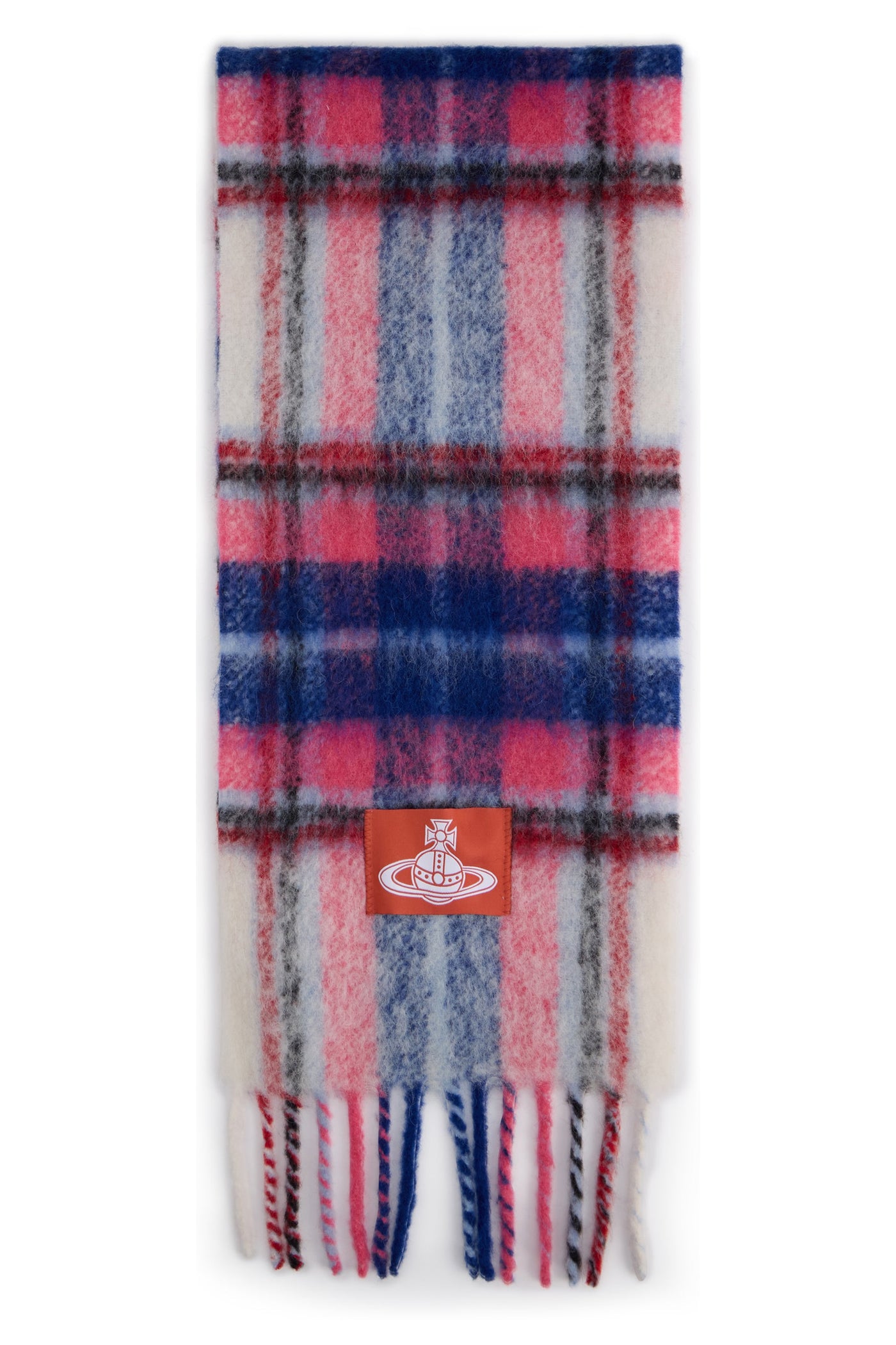 Vivienne Westwood Checkered Alpaca Wool Scarf — Multicolor Scarfs