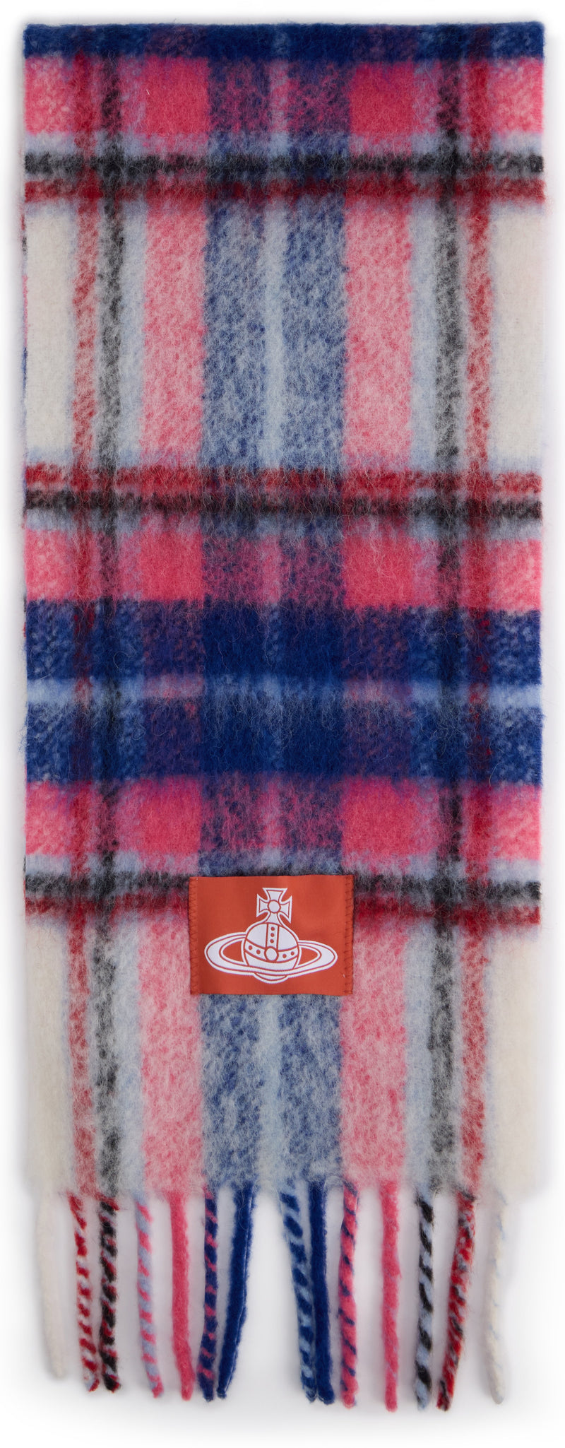 Vivienne Westwood Checkered Alpaca Wool Scarf — Multicolor Scarfs